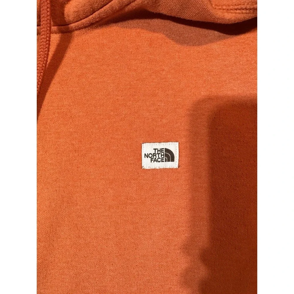 Mens The North Face Heritage Patch Hooded Pullover Orange Size Medium